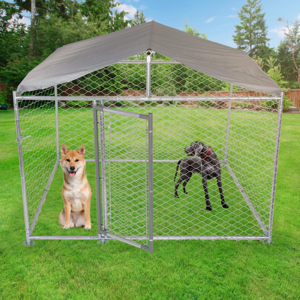 LUCKYREMORE Outdoor Metal Dog Kennel Wayfair